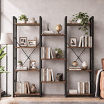 Etagere Bookcase, Bookshelf with 17 Open Display Shelves Modern Tree Book Shelf
