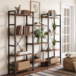 Etagere Bookcase, Bookshelf with 17 Open Display Shelves Modern Tree Book Shelf
