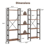Etagere Bookcase, Bookshelf with 17 Open Display Shelves Modern Tree Book Shelf