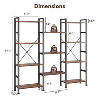 Etagere Bookcase, Bookshelf with 17 Open Display Shelves Modern Tree Book Shelf