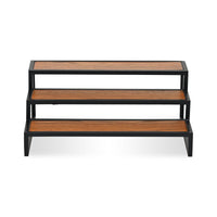 Brio Wood and Metal Framed Tiered Table Shelf