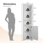 70.87'' 3 Layer Accent Corner Cabinet Storage 3 Layer With Led Light
