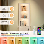 70.87'' 3 Layer Accent Corner Cabinet Storage 3 Layer With Led Light