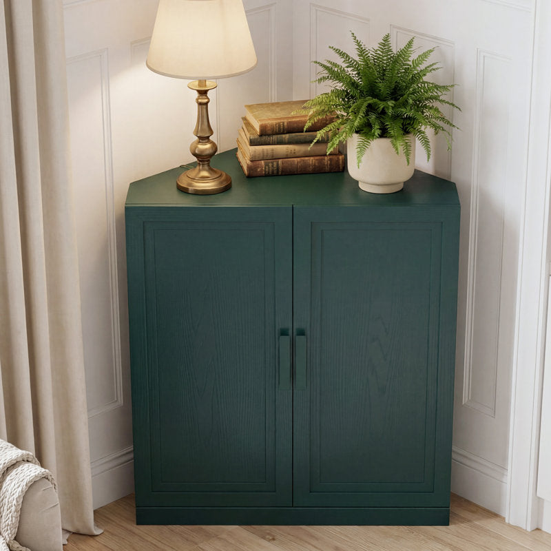 Corner Storage Cabinet, Stackable Corner Shelf for Living Room, Bedroom, Kitchen, Solid