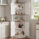 Farmhouse Corner Cabinet for Living Room, Kitchen, Laundry Room