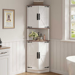 Farmhouse Corner Cabinet for Living Room, Kitchen, Laundry Room
