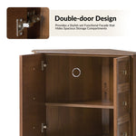 Geordon Transitional 32.25"W 2-Door Corner Cabinet with Spindle Legs