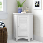 Zal Freestanding Corner Floor Accent Space-Saving Storage Cabinet with Adjustable Shelf