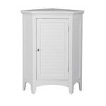 Zal Freestanding Corner Floor Accent Space-Saving Storage Cabinet with Adjustable Shelf