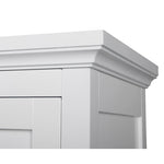 Zal Freestanding Corner Floor Accent Space-Saving Storage Cabinet with Adjustable Shelf