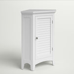 Zal Freestanding Corner Floor Accent Space-Saving Storage Cabinet with Adjustable Shelf