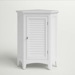 Zal Freestanding Corner Floor Accent Space-Saving Storage Cabinet with Adjustable Shelf