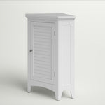 Zal Freestanding Corner Floor Accent Space-Saving Storage Cabinet with Adjustable Shelf