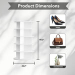 7-Tier Rotating Shoe Rack Tower, 360° Spinning Organizer