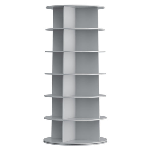 6-Tier Rotating Shoe Rack Tower, 360° Spinning Organizer
