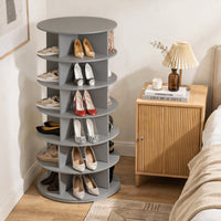 6-Tier Rotating Shoe Rack Tower, 360° Spinning Organizer