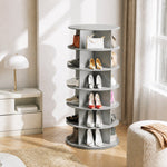 6-Tier Rotating Shoe Rack Tower, 360° Spinning Organizer
