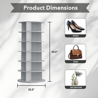 6-Tier Rotating Shoe Rack Tower, 360° Spinning Organizer