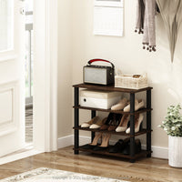 4-Tier Stackable Shoe Rack, 9-12 Pair