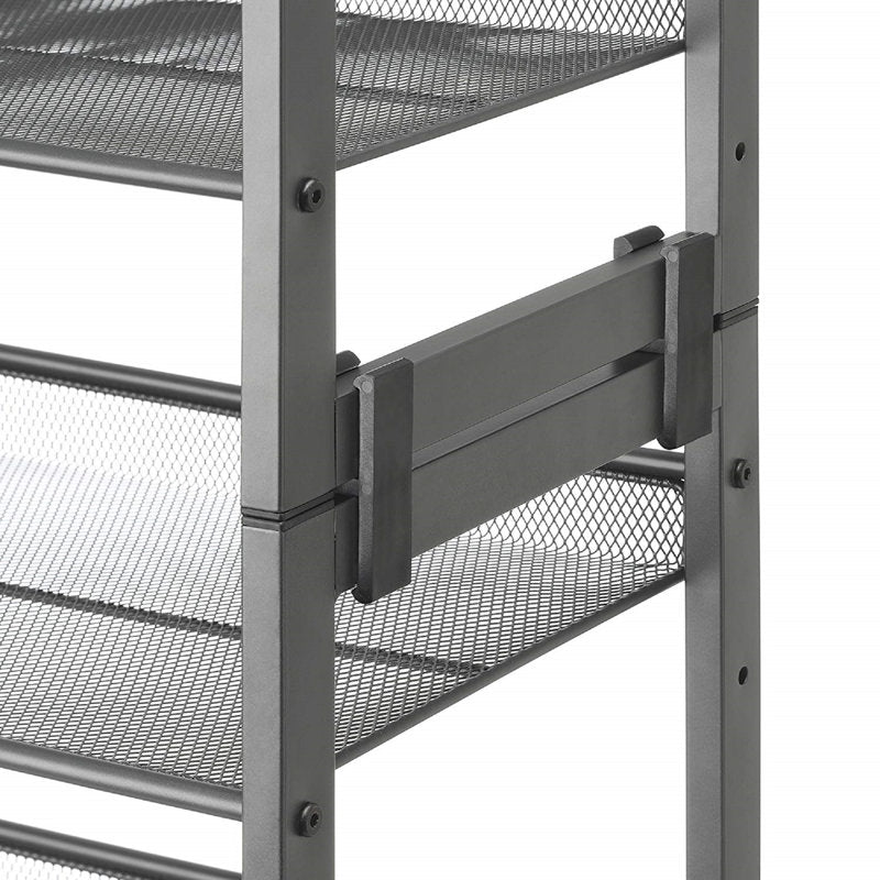 3-Tier Steel Mesh Stackable Shoe Rack