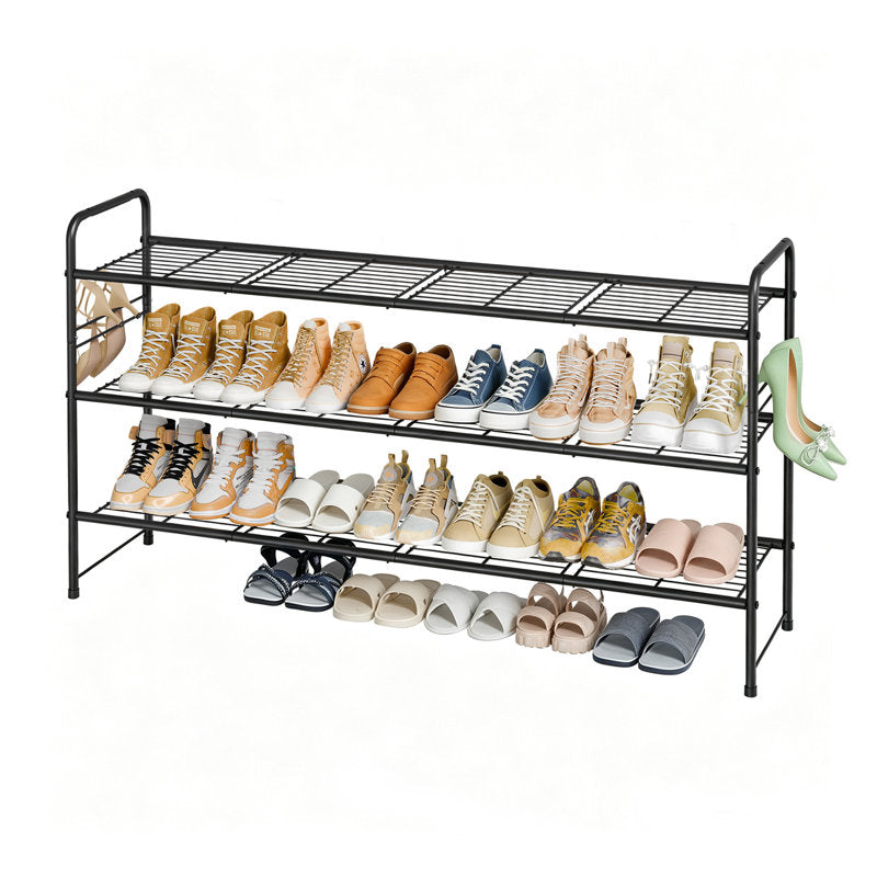 46.5" Long 3-Tier Shoe Rack, 20-Pair Shelf