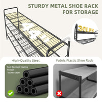 46.5" Long 3-Tier Shoe Rack, 20-Pair Shelf