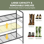 46.5" Long 3-Tier Shoe Rack, 20-Pair Shelf
