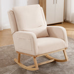 27.5" Wide Rocking Chair with Ergonomic Lumbar Pillow