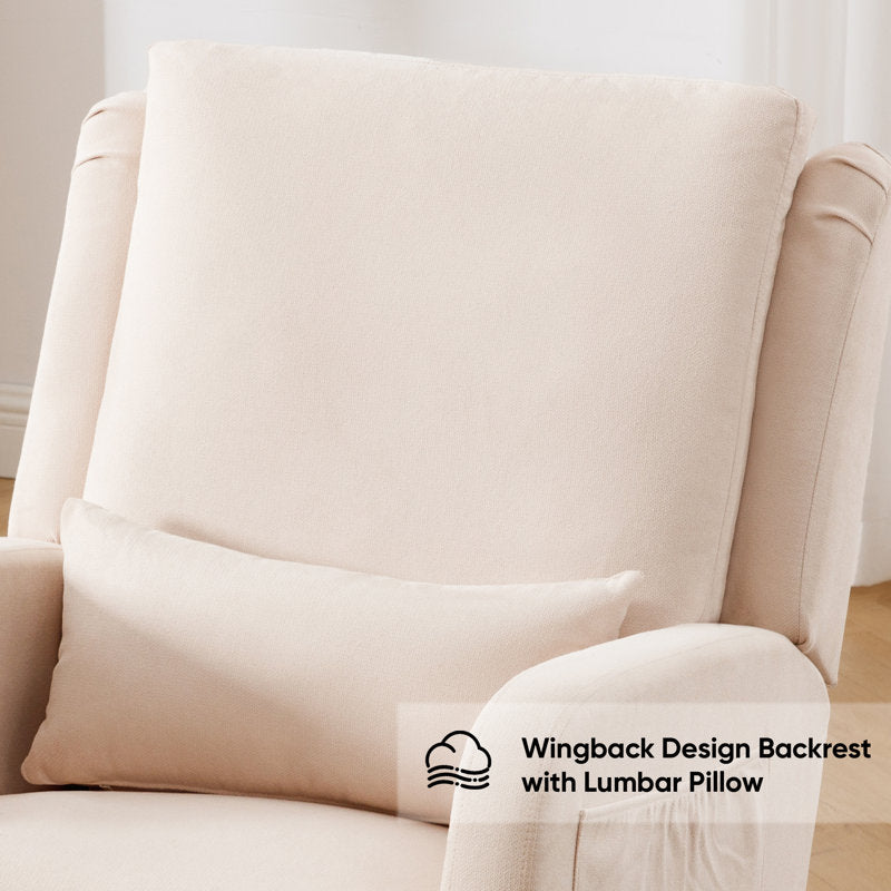 27.5" Wide Rocking Chair with Ergonomic Lumbar Pillow