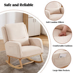 27.5" Wide Rocking Chair with Ergonomic Lumbar Pillow