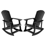 Oversized Outdoor Rocking Chair Set of 2, High Back
