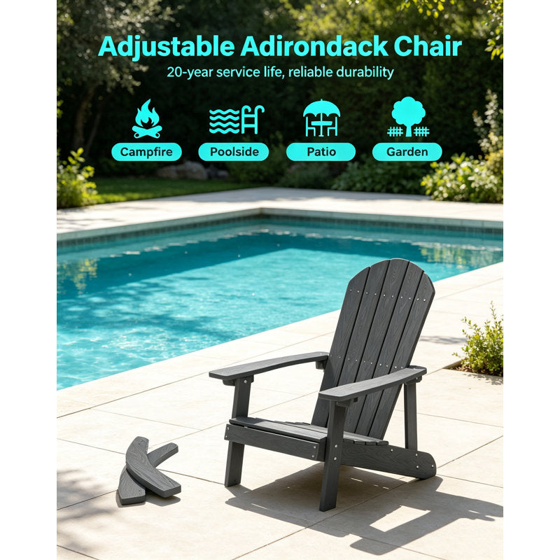 Oversized Outdoor Rocking Chair Set of 2, High Back