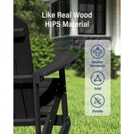 Oversized Outdoor Rocking Chair Set of 2, High Back