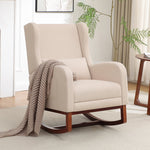 27.3" Wide Rocking Chair with Solid Wood Leg & Footrest
