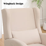27.3" Wide Rocking Chair with Solid Wood Leg & Footrest