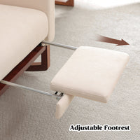 27.3" Wide Rocking Chair with Solid Wood Leg & Footrest