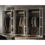Extra Large 100% Solid Wood 6-Door Mirrored Wardrobe Closet System