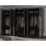 Extra Large 100% Solid Wood 6-Door Wardrobe Closet System