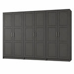 Extra Large 100% Solid Wood 6-Door Wardrobe Closet System