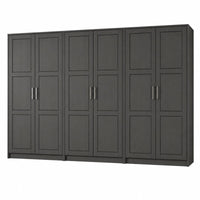 Extra Large 100% Solid Wood 6-Door Wardrobe Closet System