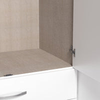 Gaytes Modern 6-Door Wardrobe with Mirrors, High Gloss Finish