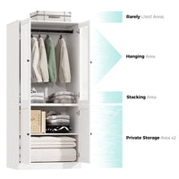 126"W Modern Fluted Glass Armoire with Soft-Close Doors