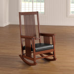 22.5" Rocking Chair with Plush Faux Leather Seat