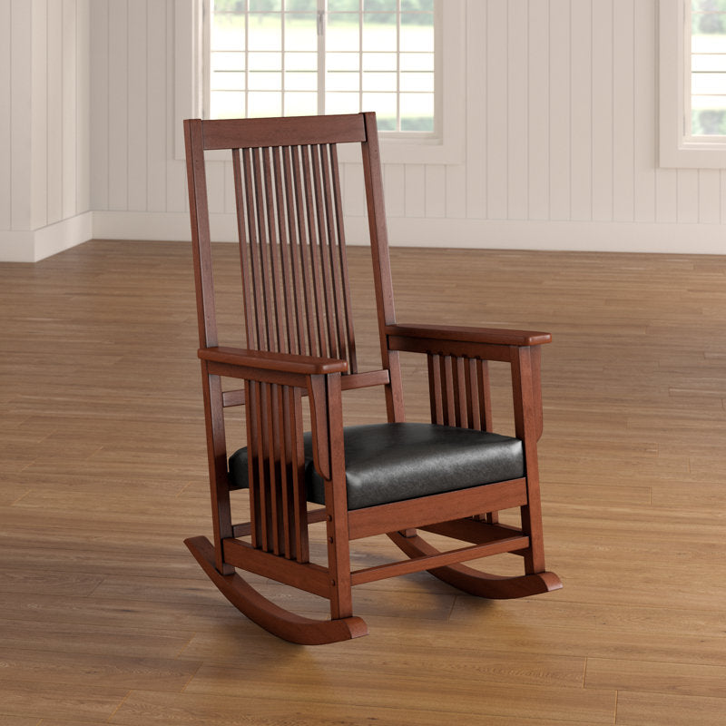 22.5" Rocking Chair with Plush Faux Leather Seat