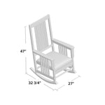 22.5" Rocking Chair with Plush Faux Leather Seat