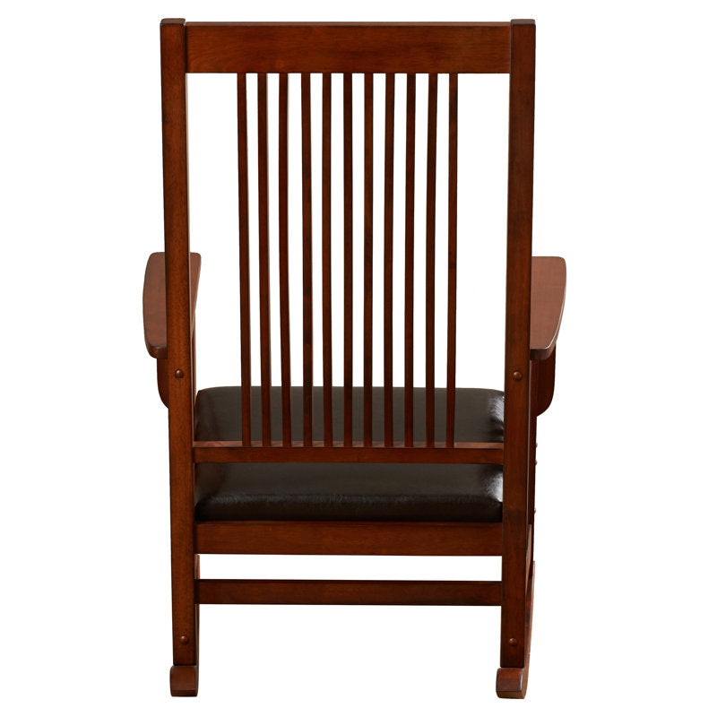 22.5" Rocking Chair with Plush Faux Leather Seat