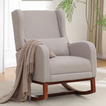 30" Wide Rocking Chair with Solid Wood Leg & Footrest