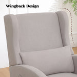 30" Wide Rocking Chair with Solid Wood Leg & Footrest
