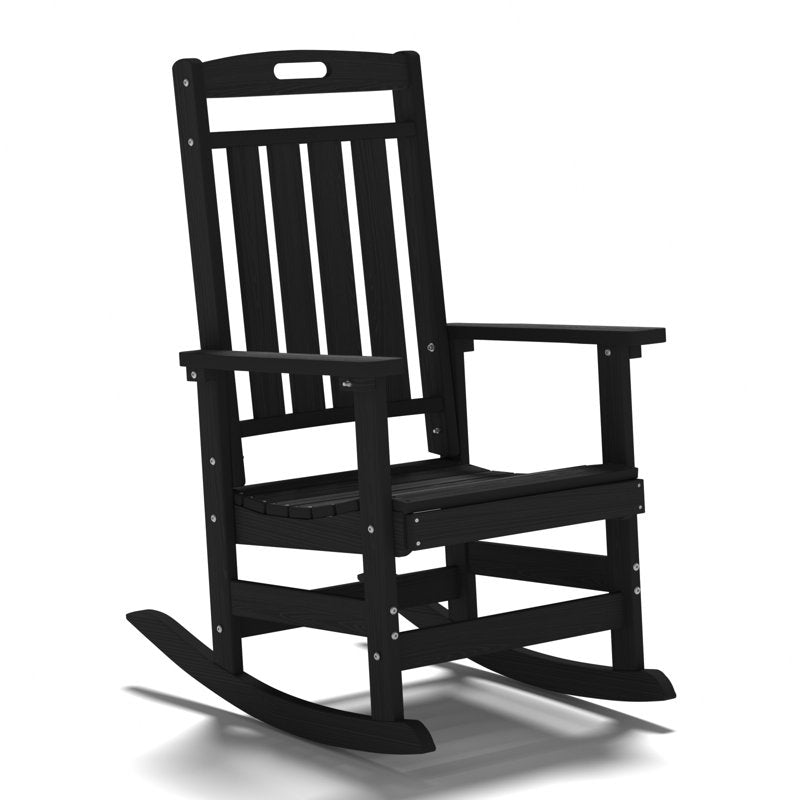 All-Weather HDPE Rocking Chair with High Back