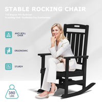 All-Weather HDPE Rocking Chair with High Back